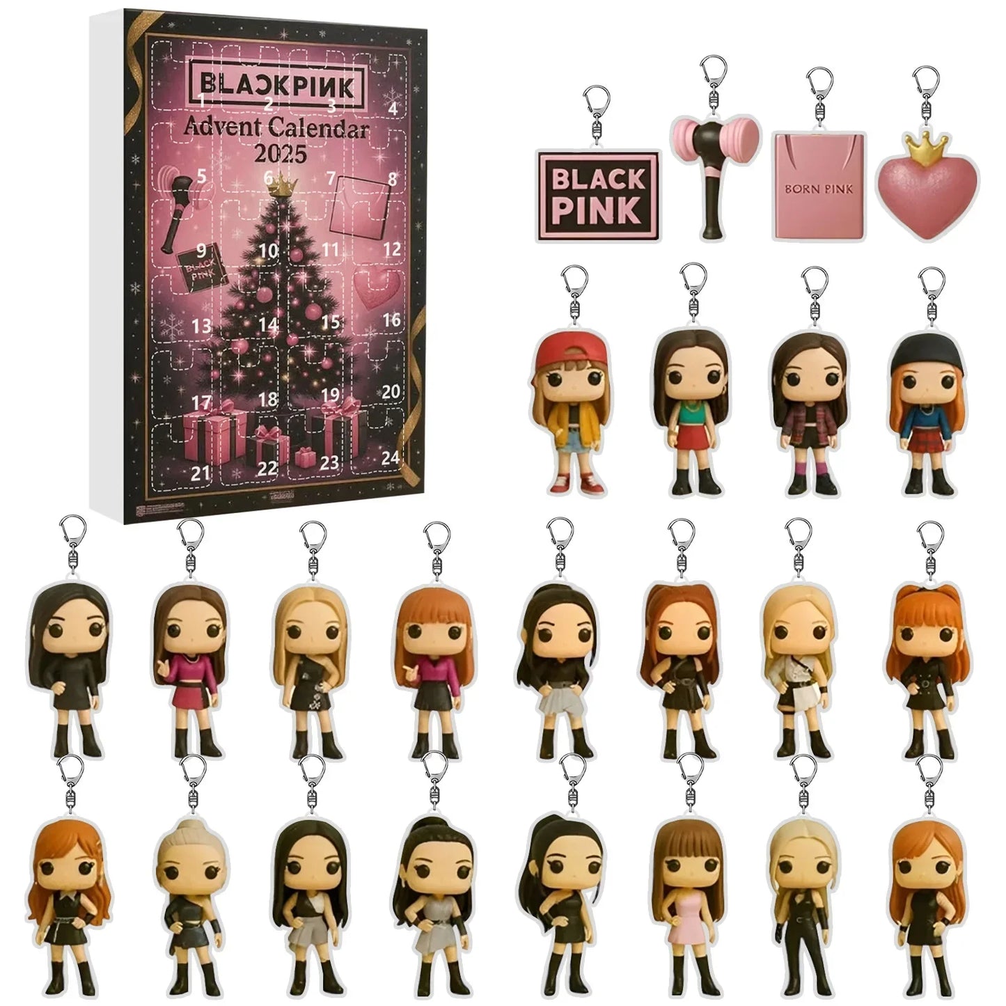 JOYDOLLZ – 24 Days Advent Calendar with Collectible Dolls for Children & K-Pop Fans | Christmas Countdown with Daily Surprise