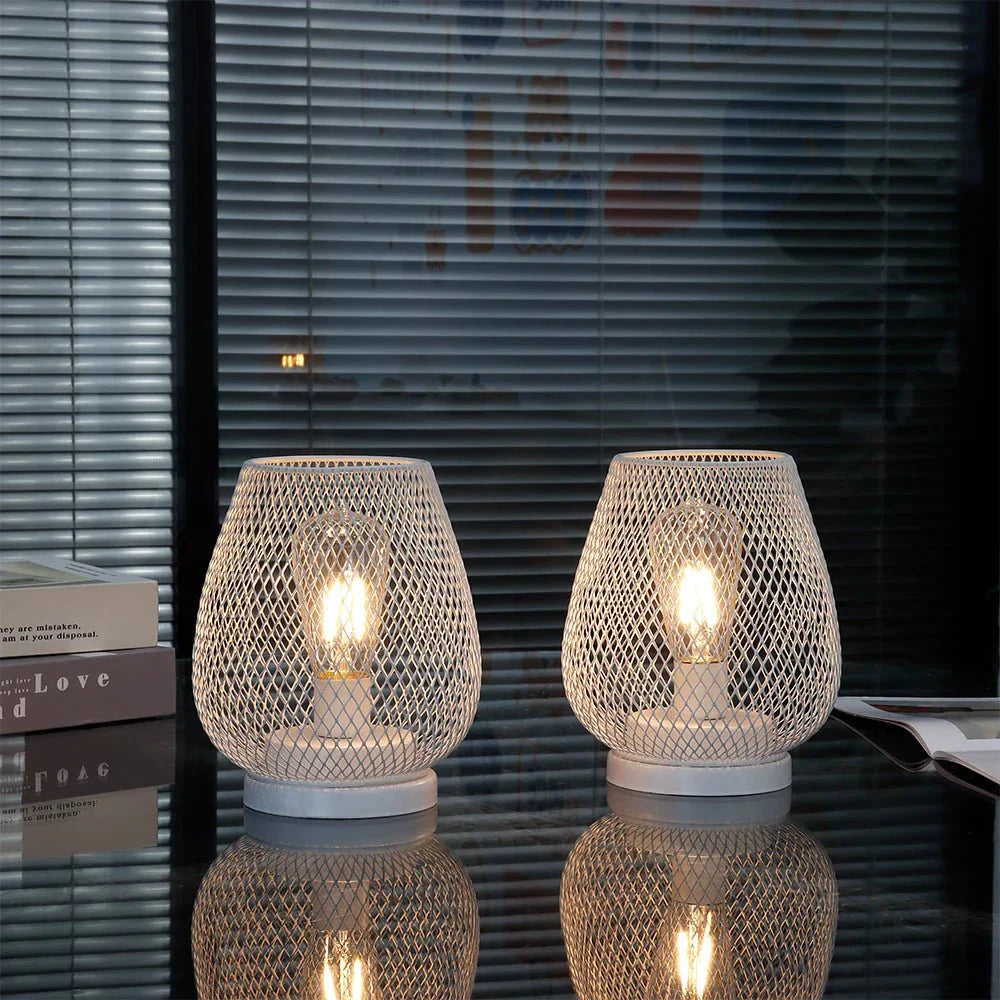 LUMICOVE – Wireless Metal Table Lamp with Warm LED Edison Light for Cozy Rooms