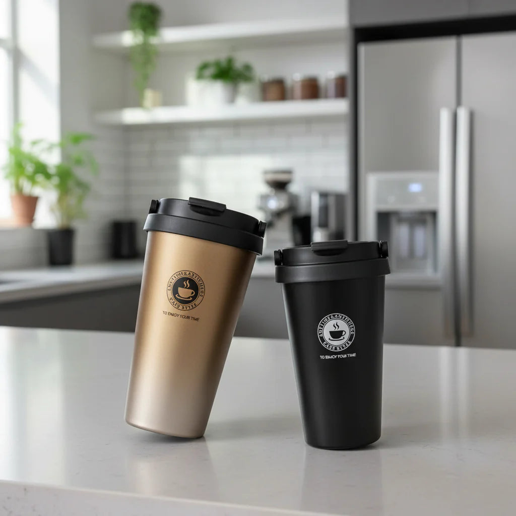 Thermasip - Insulated stainless steel travel mug | 500 ml leak-proof & double-walled