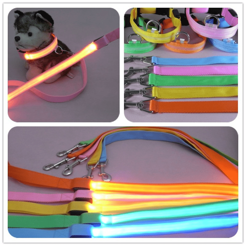 BRIGHTBARK – LED dog leash with USB charging & reflective design