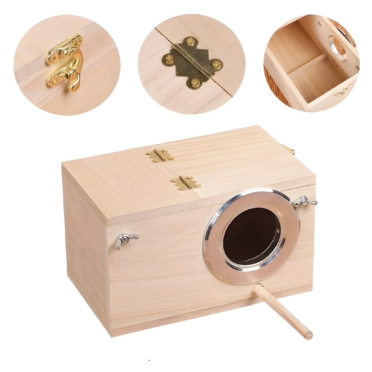 NESTCOTTAGE – Natural wood protection for budgerigars and small bird species