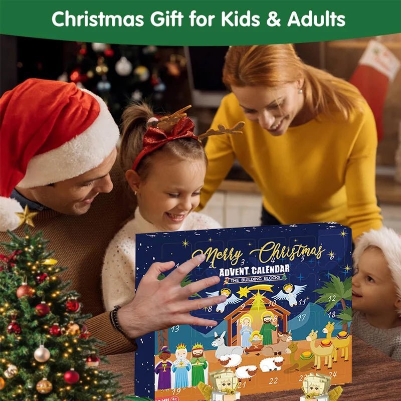 STACKMAS – Creative DIY Advent Calendar with Nativity Motif and 24 Building Blocks for Families