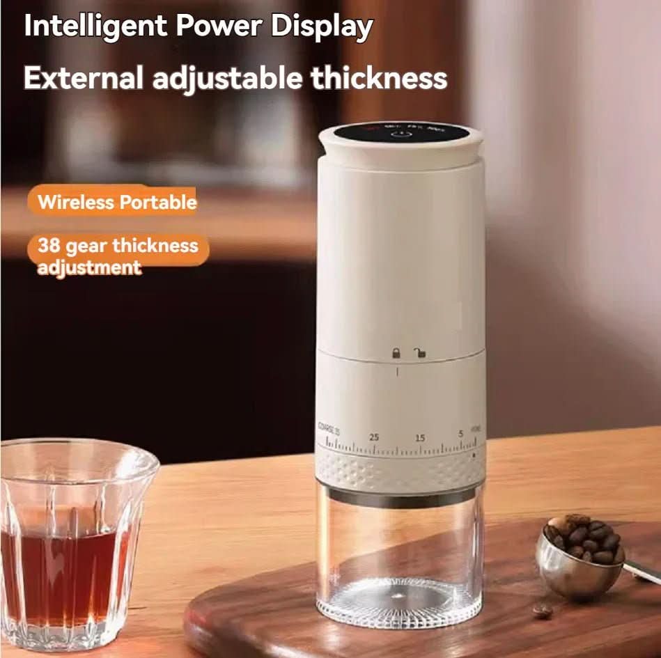 GrindPro – Electric Coffee Grinder with 38 Grinding Levels and USB-C Charging Function