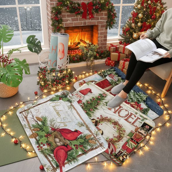 MERRYMAT – Non-slip Christmas doormat for clean, festive entrances