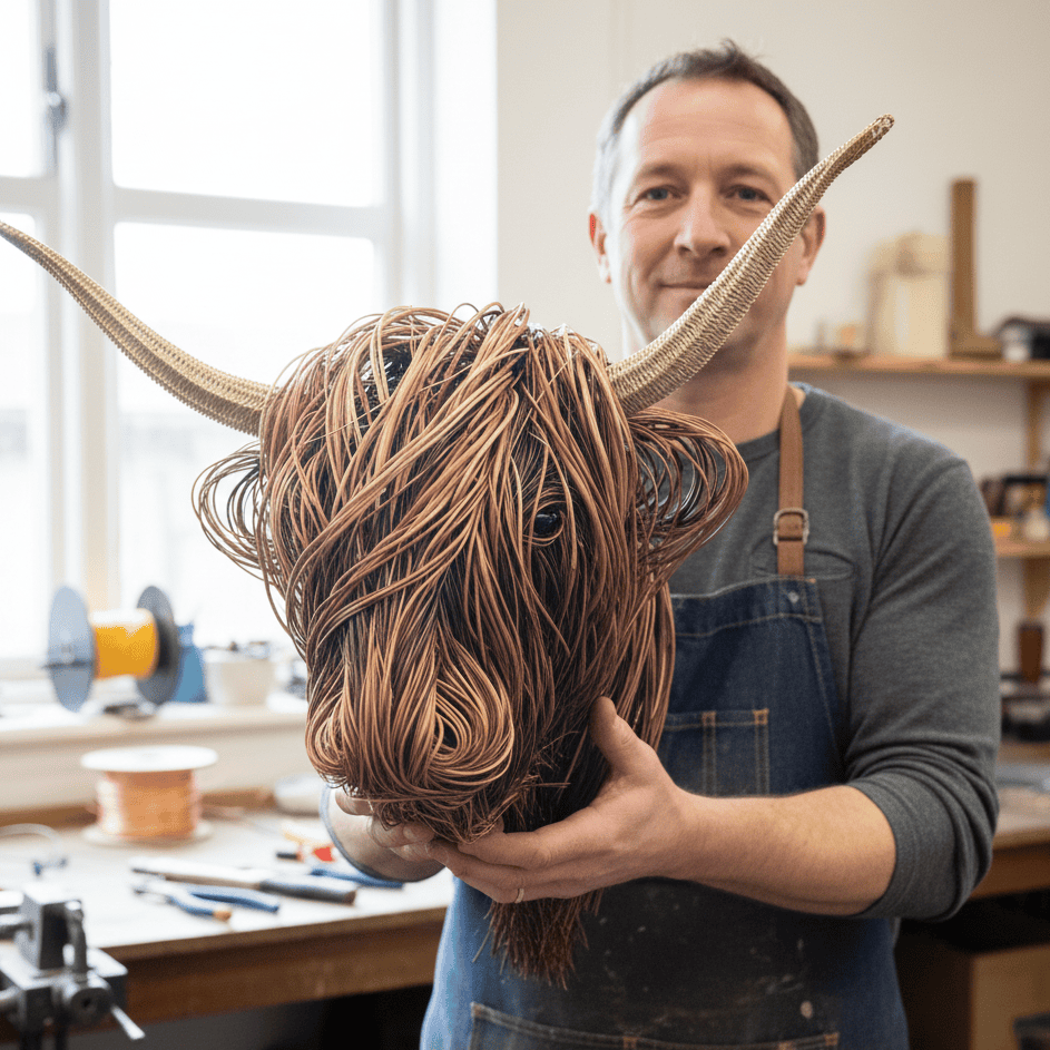 BOVINEART – Elegant cow wall sculpture in country house style