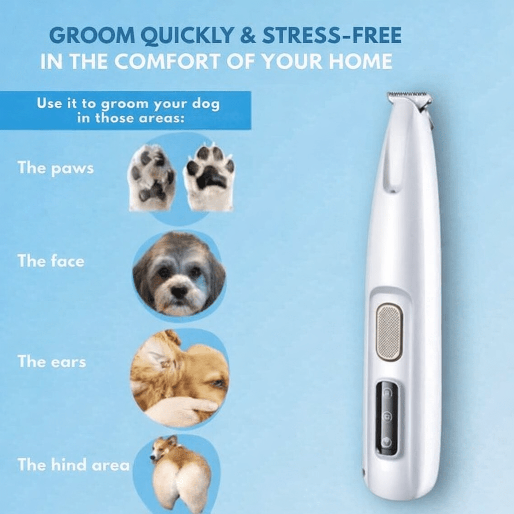 SilentPet Trimmer - Silent dog trimmer for clean paws & sensitive areas