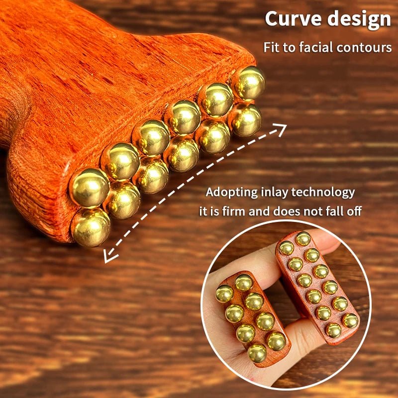 DETOXPRESS – Detox facial massager made of natural copper wood for lymphatic drainage & gua sha massage