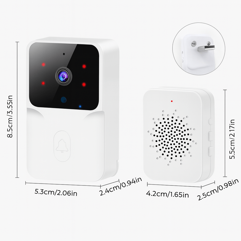 VISIOLIVE – Wireless Video Doorbell with HD Night Vision & Live Two-Way Audio