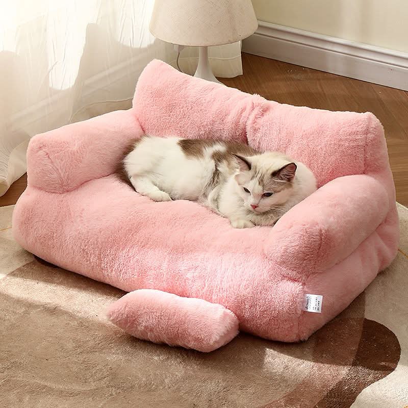 RELAXPAWS LOUNGER – Ergonomic Pet Sofa with Raised Edge & Washable Cover