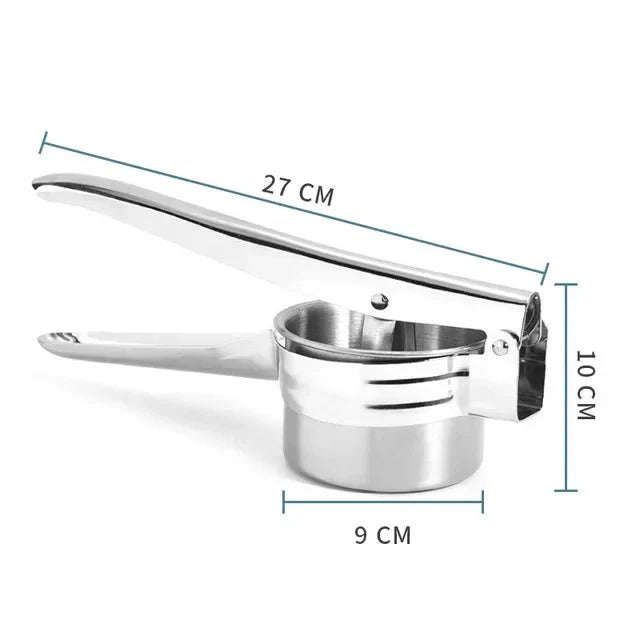 SQUEEZOR – 3-in-1 stainless steel potato press for fruit & vegetables