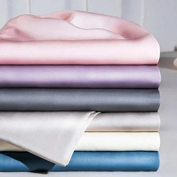SATINRUHE – Cooling Ice-Silk Satin Fitted Sheet with Elastic Fit