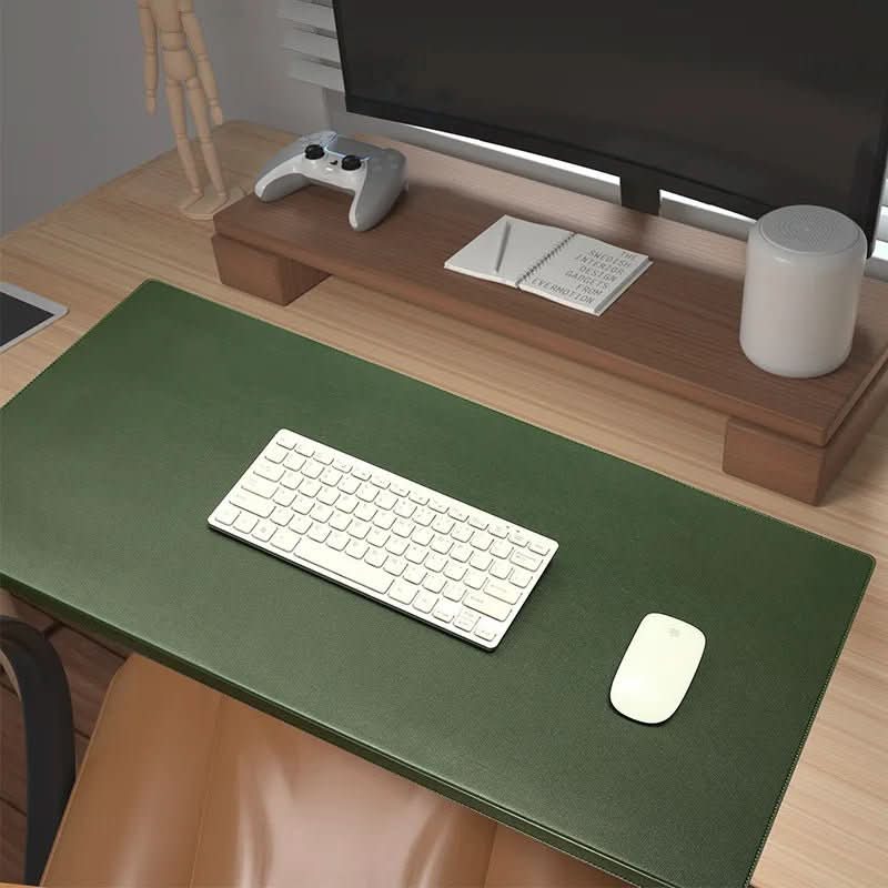 DeskComfort – Ergonomic PU Leather Desk Mat with Wrist Support