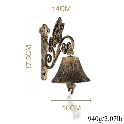 EUROVINT Bell - Classic cast iron doorbell in vintage style for stylish entrances