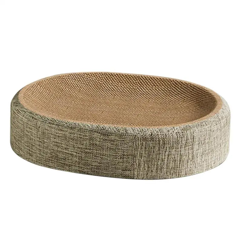 PURRLOOM – Braided Oval Sisal Cat Lounger for Scratching and Comfortable Sleeping