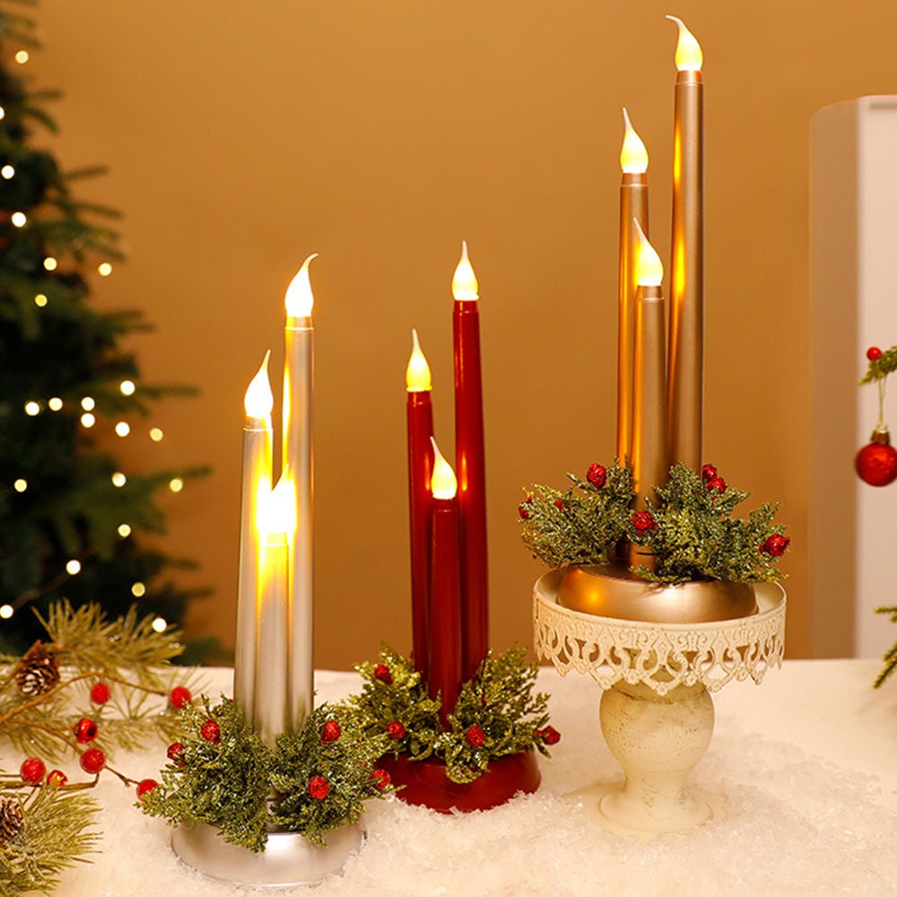 CANDLEX – Flameless LED Christmas Candles with Realistic Flickering Light