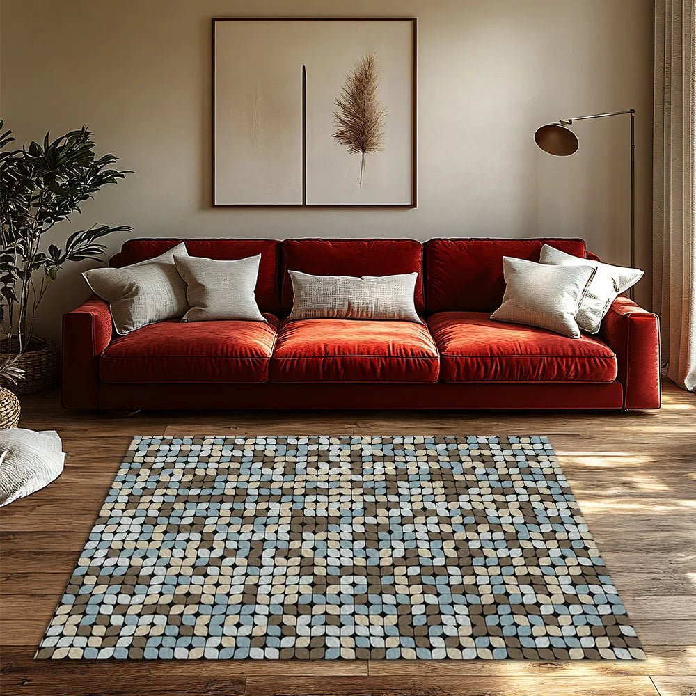 GEODREAM – Soft flannel rug with artistic geometric pattern