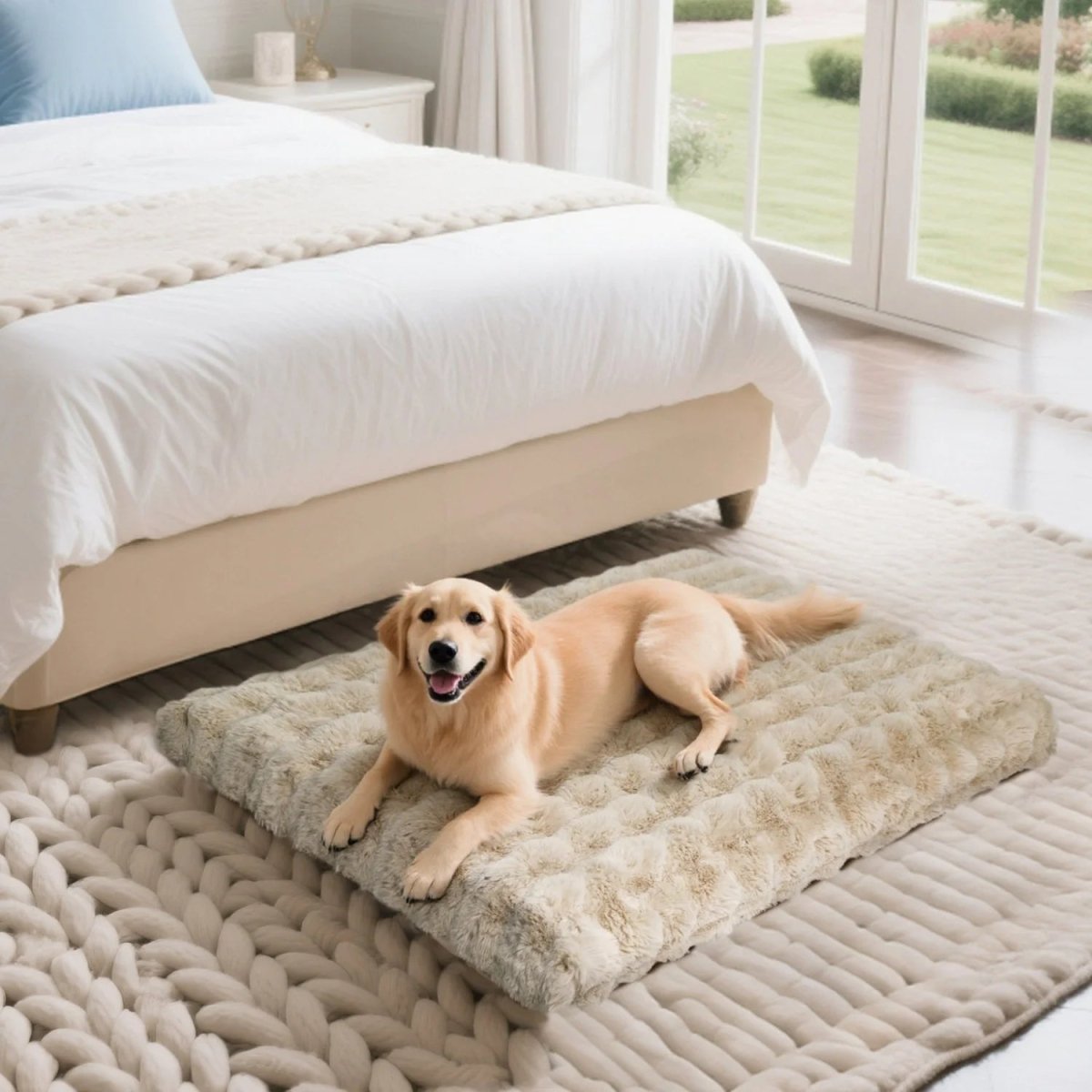 PAWLYTE – Thick plush bed with water-repellent cover