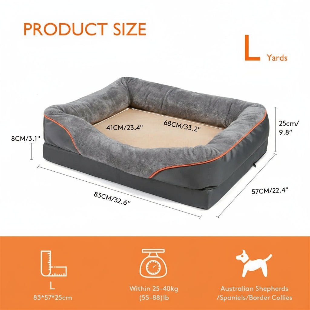 FURDEN – Premium Orthopedic Dog Mattress – Memory Foam & Waterproof Cover