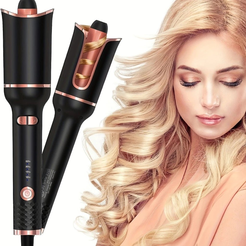 CURLGENIUS – Automatic Ceramic Curling Iron with Rotating Barrel