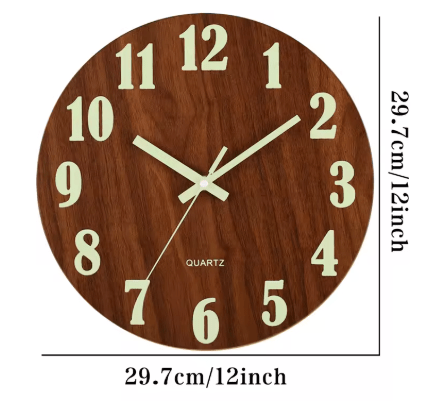 MOONMARK – Stylish luminous digit wall clock for bedroom