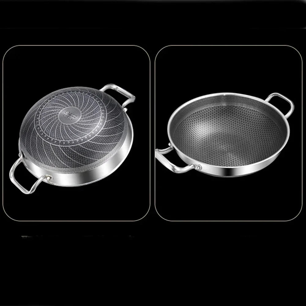IRONWEAVE – 32cm stainless steel non-stick honeycomb pan for all cooktops