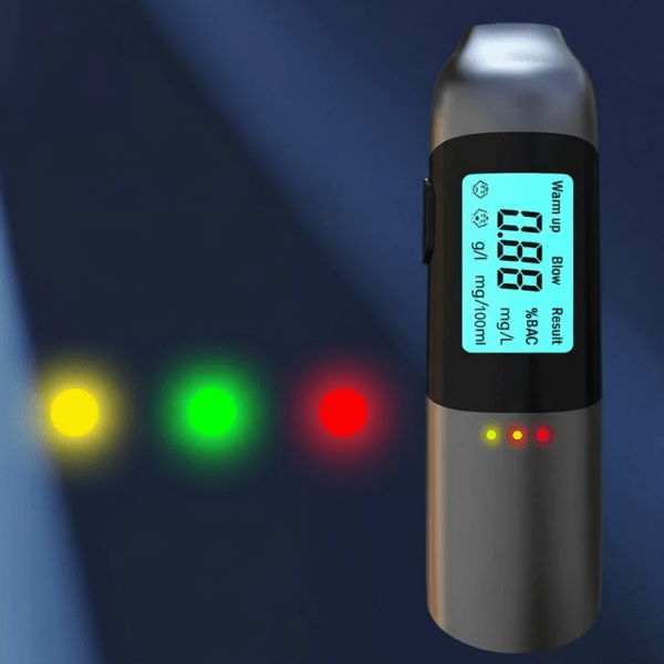 BREATHCHECK – Instant Alcohol Tester with USB Charging & 3-Second Results