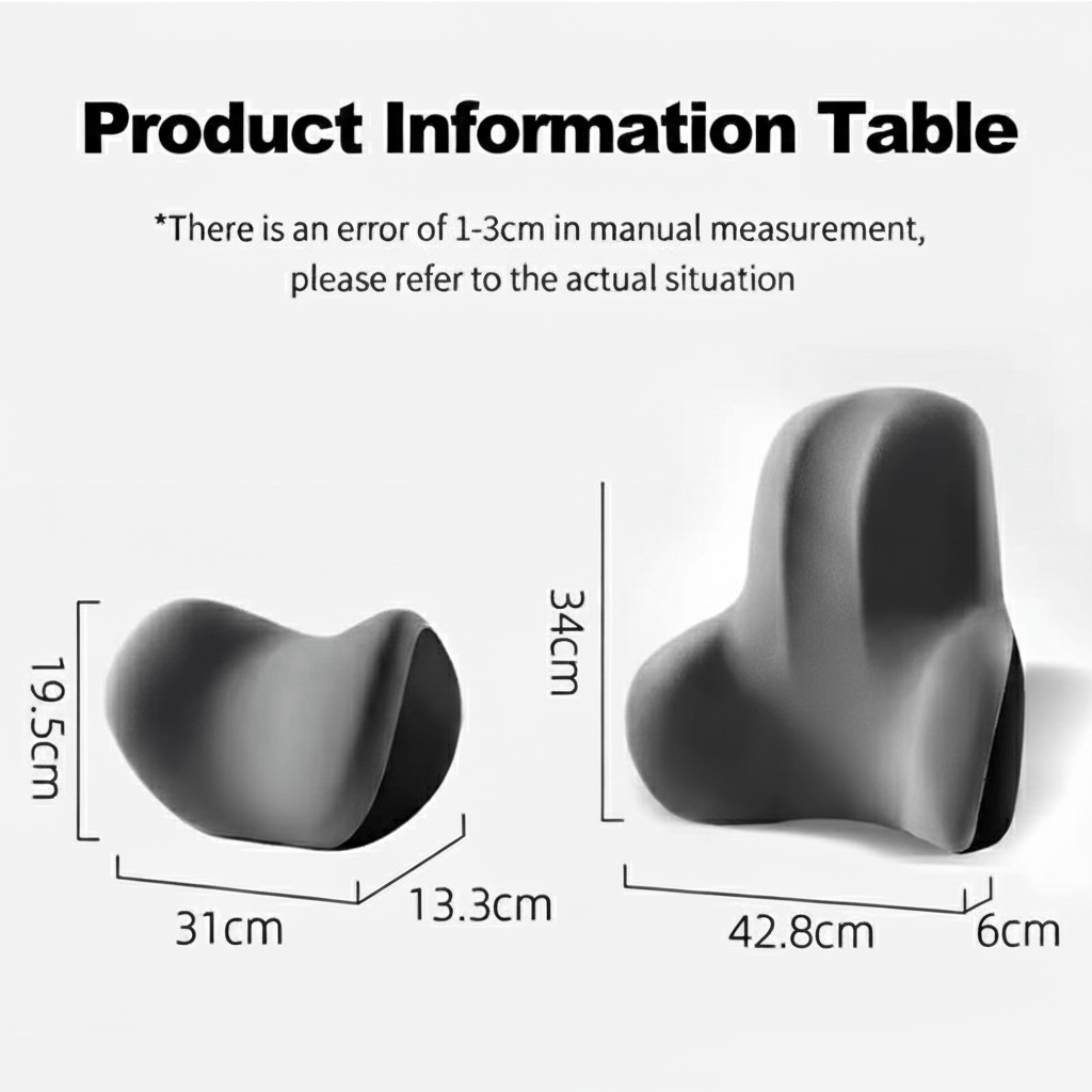 AUTOERGON – Memory Foam Auto Neck & Lumbar Support for Ergonomic Seating Comfort