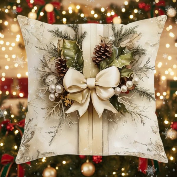SNOWBOW – Festive velvet cushion covers with vintage Christmas motifs