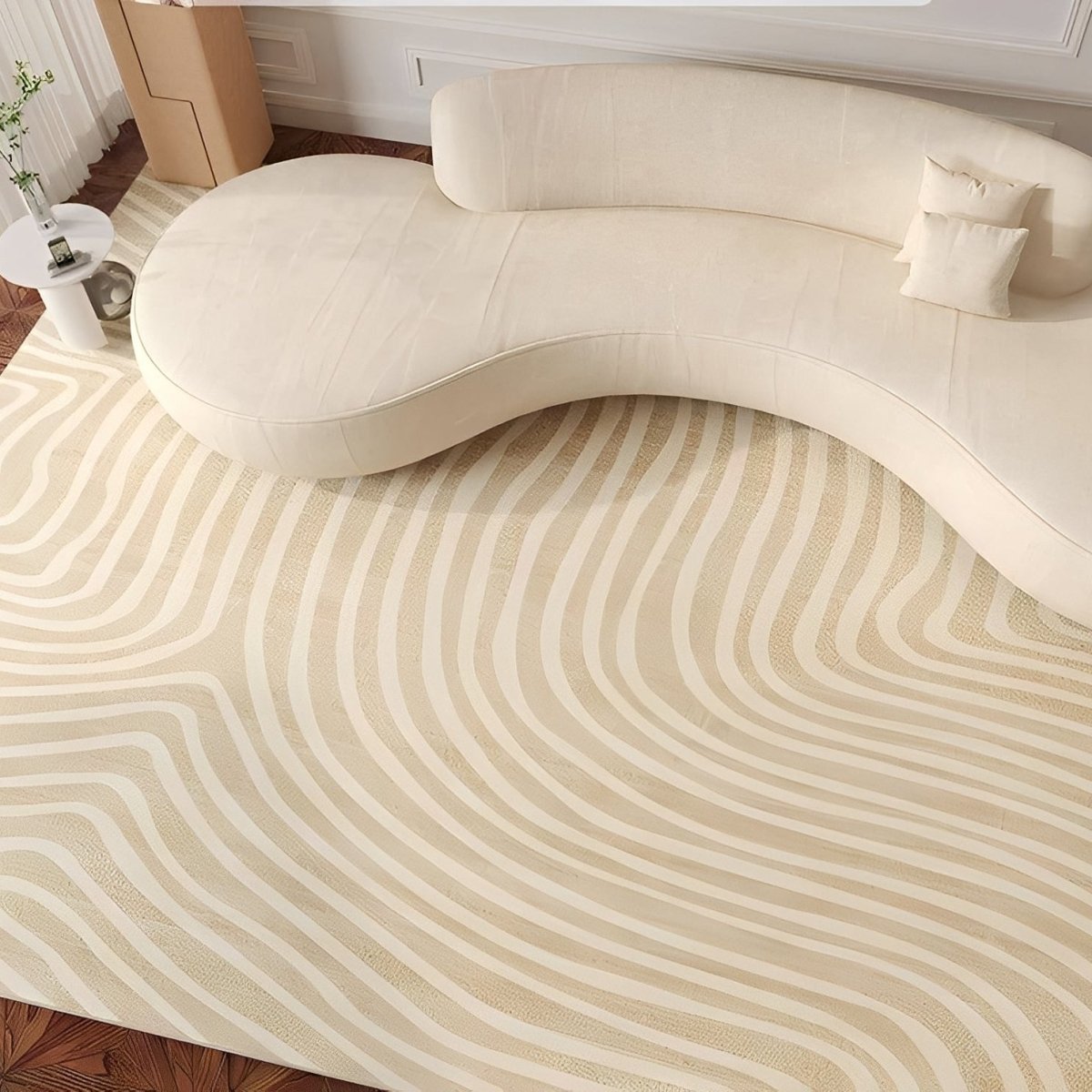 BEIGEHAVEN – Modern washable rug with soft texture