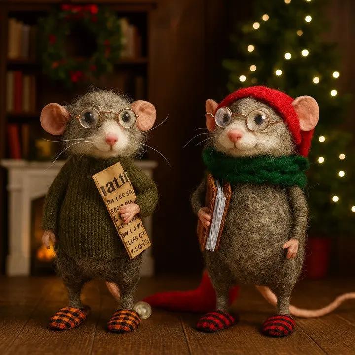HERZMAUS – Handmade Felt Mice for Cozy Home Decor