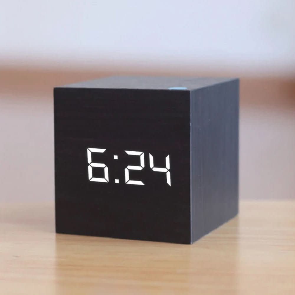 TIMECUBE - Compact mini LED digital alarm clock for stylish rooms
