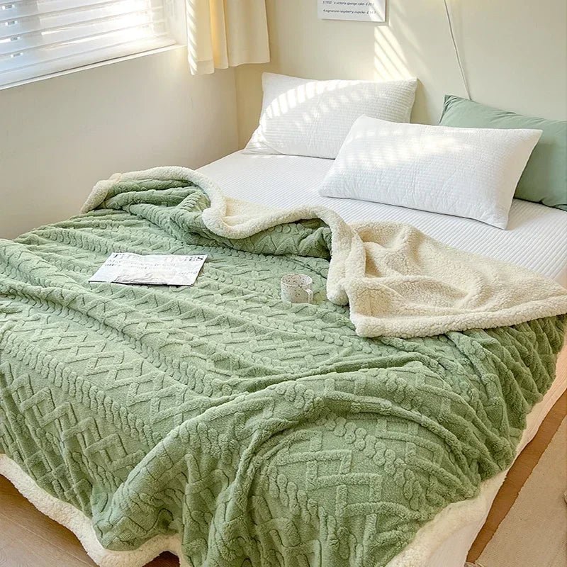 WARMVEL – Cozy Wool Blanket for Home and Office