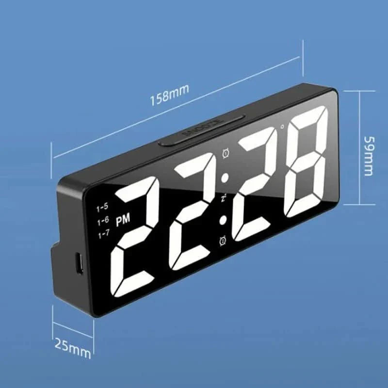 LumiTime – LED Digital Alarm Clock with Temperature Display