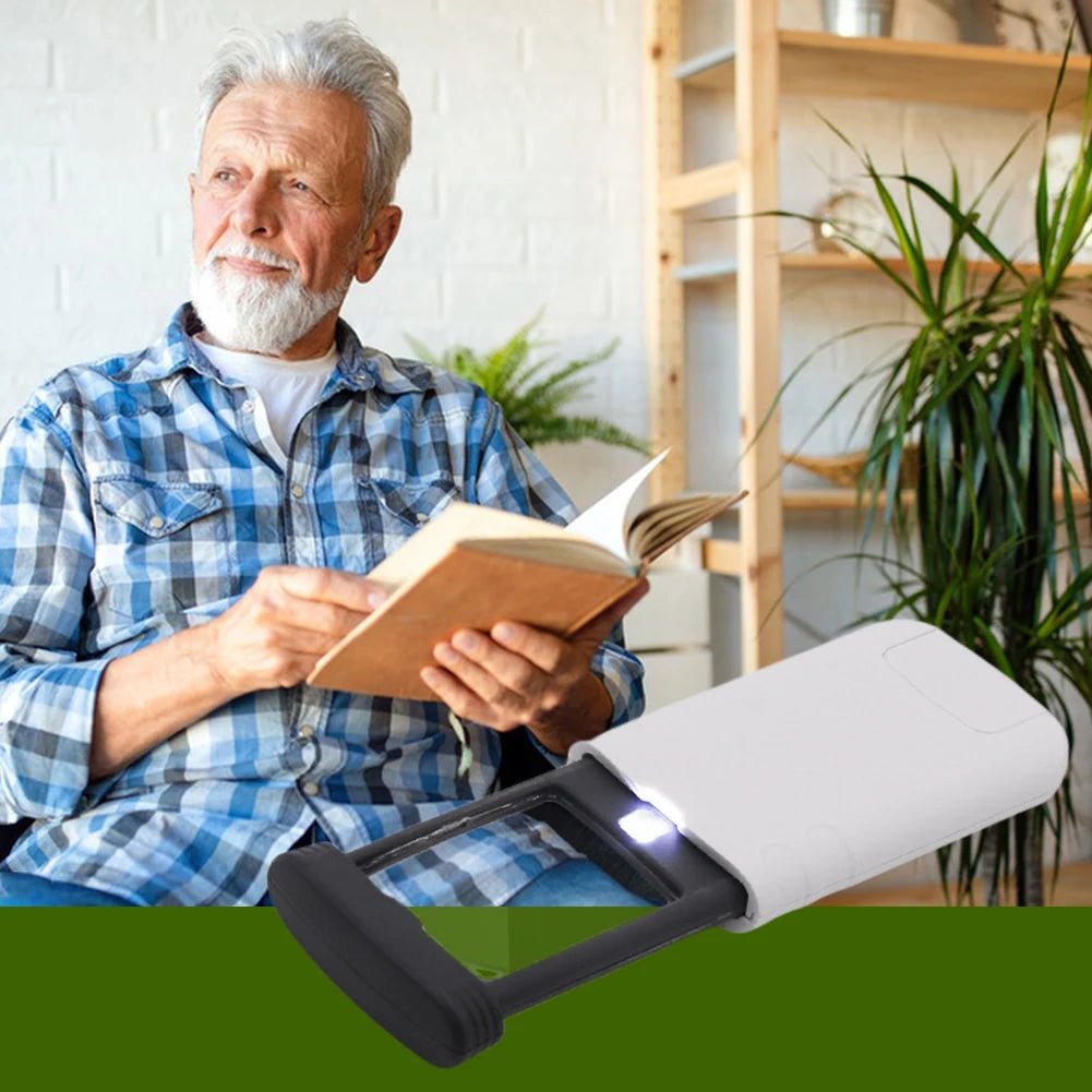 DETAILLESER – Foldable 4x LED Pocket Magnifier for Clear Reading and Precise Detail Work