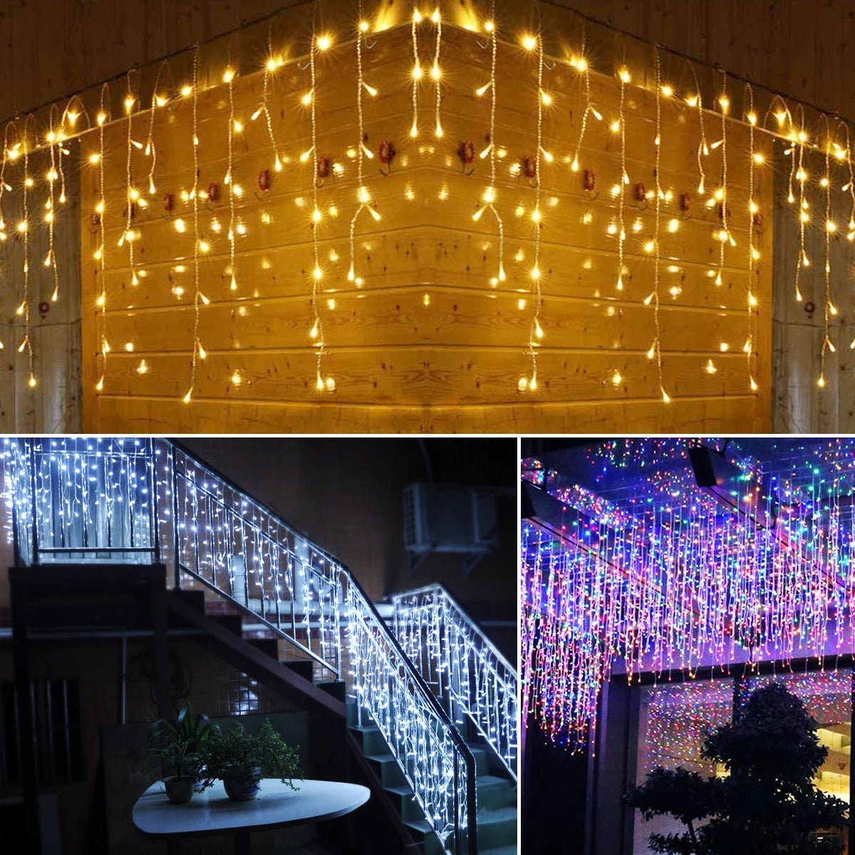 LUSTROLUX – 5 m LED string lights with 8 modes for indoor and outdoor use