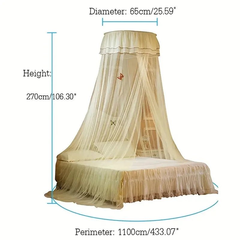 DREAMDOME – Elegant Dome Mosquito Net with Glowing Butterfly Decoration