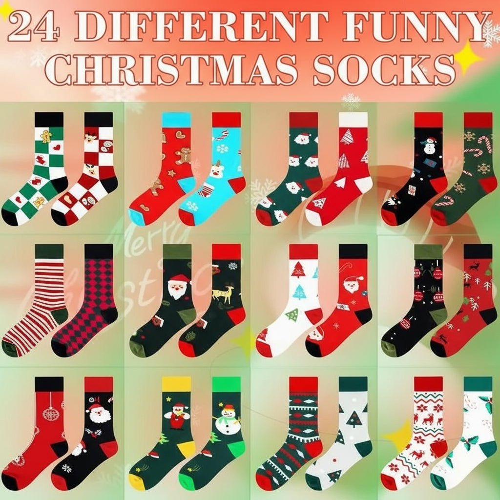 GIFTFEET 2025 – 24-day Advent calendar with Christmas socks for adults