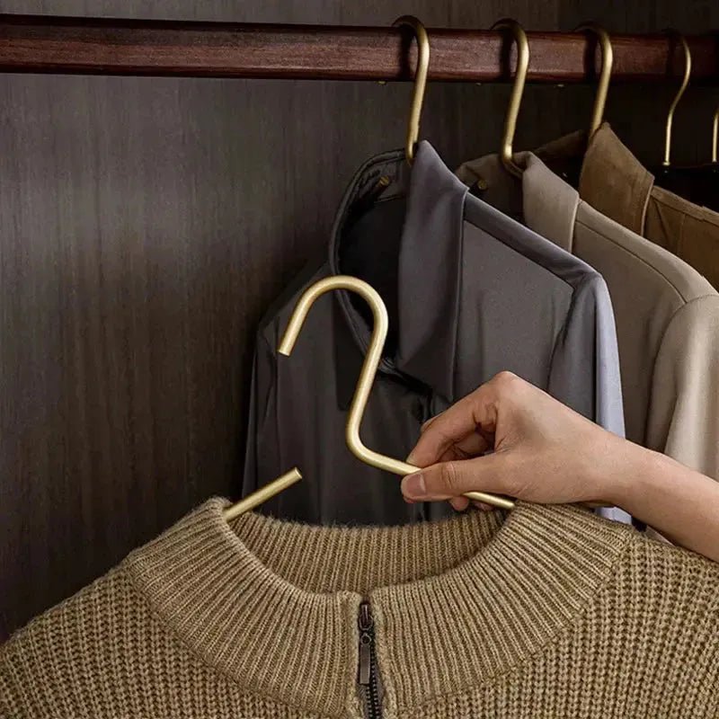SILKGOLDEN – Elegant Gold/Silver Hanger Set for Neat & Space-Saving Home Wardrobes