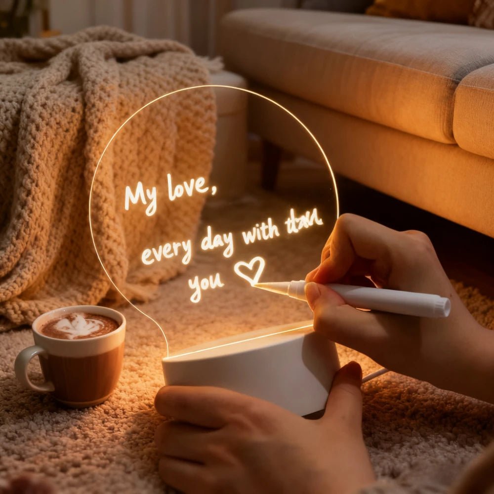 GLOWSIGN – illuminated sign with dry erase marker