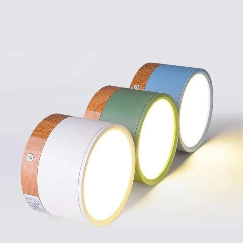 LumiNord – Modern Dimmable LED Ceiling Light with Wood Design