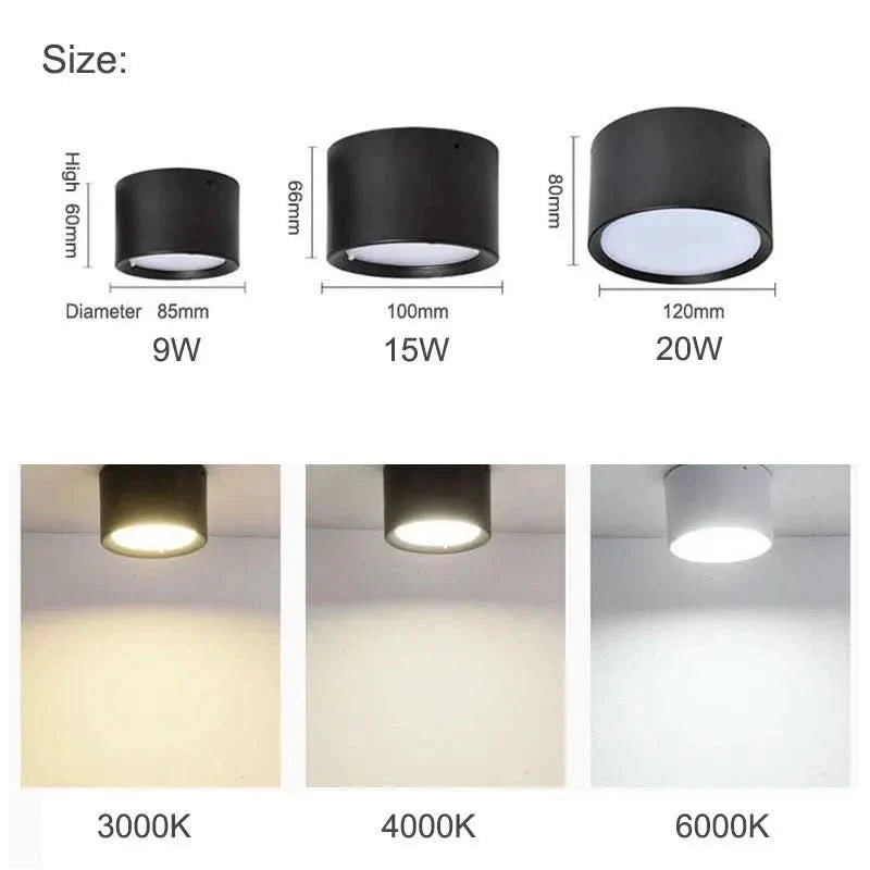 NordicGlow – Modern LED Ceiling Light in Black & White
