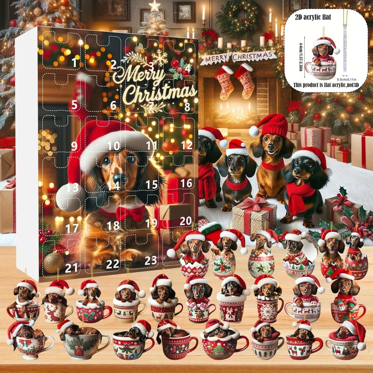 WUFFJOY – 24-day Advent calendar with dachshund theme for animal lovers