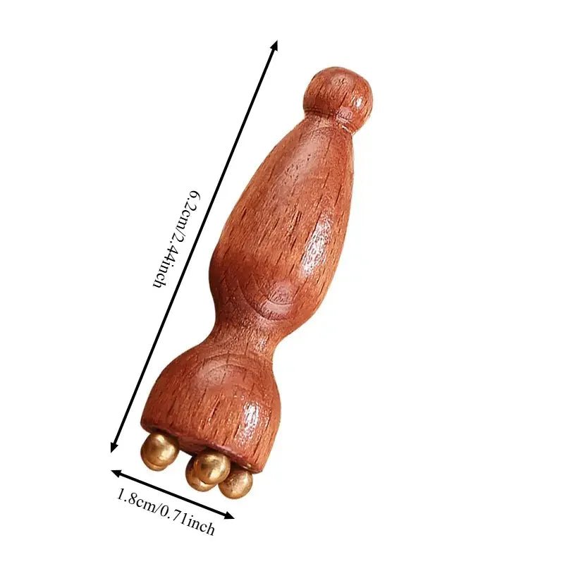 WOODPOD – Seedpod Gua Sha Massager Brass & Rosewood Facial Lifting Tool