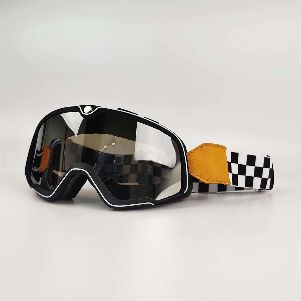 Retro motorbike goggles - men's vintage goggles with UV protection