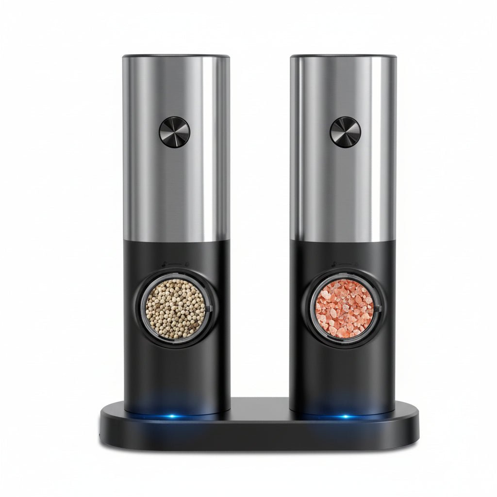 SPICE DUO – Electric Salt and Pepper Grinder Set with Adjustable Grind Setting