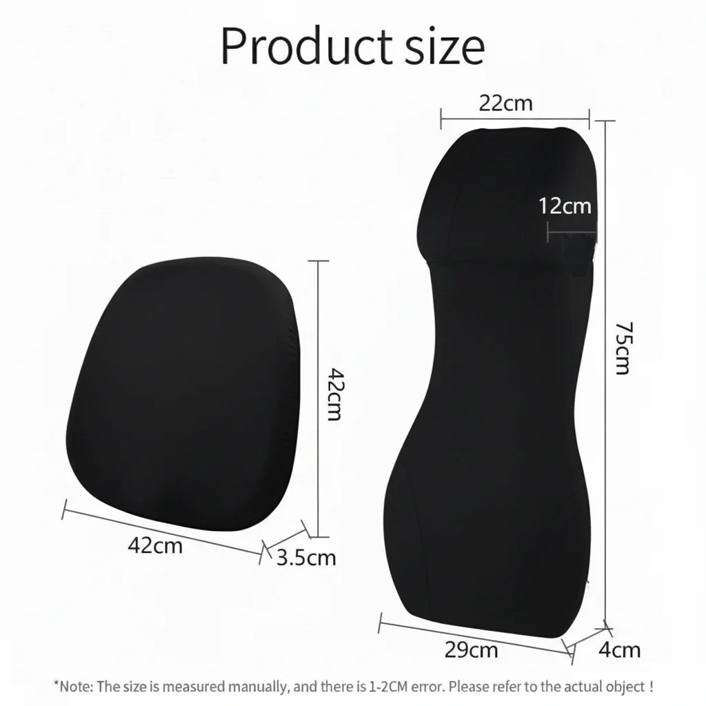ERGOCARVE – Integrated Car Neck & Lumbar Support made of Memory Foam