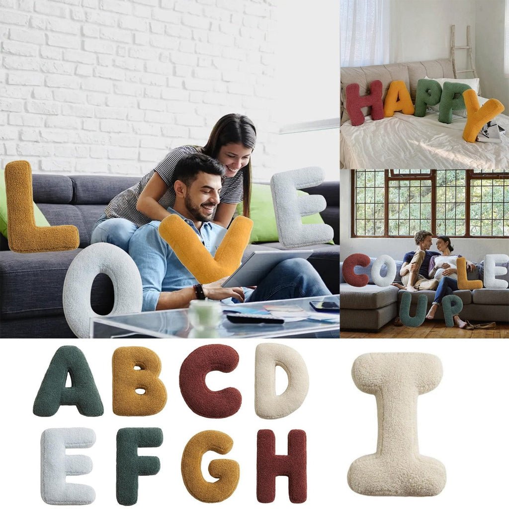 MONOGRA – Velvet Letter Cushion for Personal Home Accents