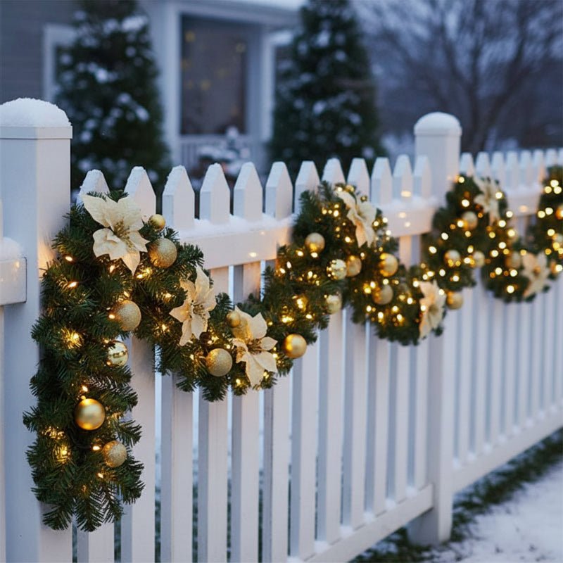 GLOWTWINE – Illuminated Christmas garland made of rattan with warm white LED lights, 2.7 m