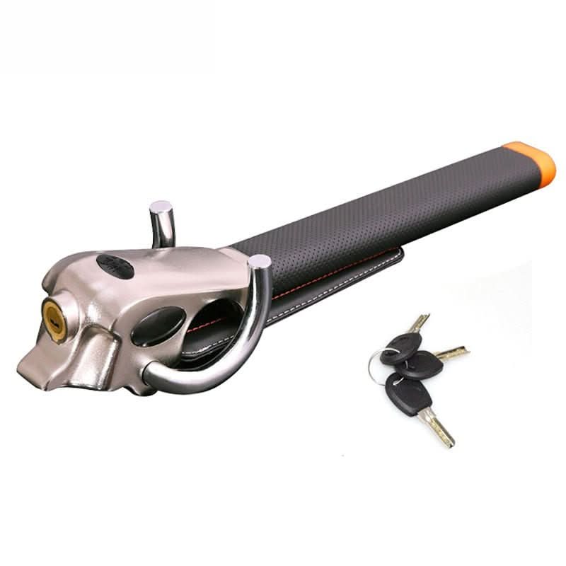 LockShield Premium Steering Wheel Lock with Triple Locking & Alarm