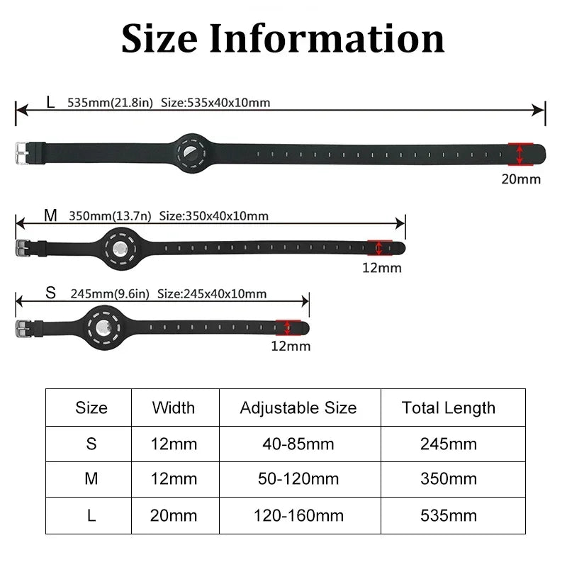 PFOTENTRACK – Adjustable Silicone Pet Collar with Apple AirTag
